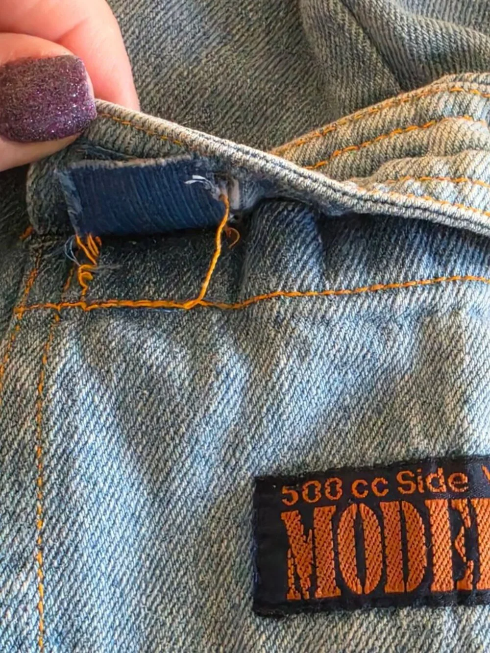 Vtg Harley Davidson Baby Denim Coveralls Jumpsuit